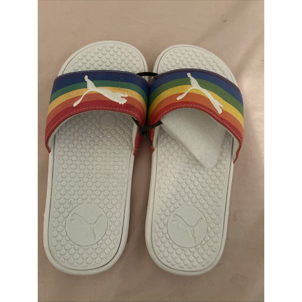PUMA Cool Cat Slides Sandals Rainbow Casual Women's Size 6 New